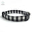 Black and white plaid dog collar set with bow tie