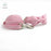 Pink and White Plaid Dog Collar and Leash Set with Bow Tie