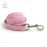 Pink and White Plaid Dog Collar and Leash Set with Bow Tie