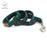 Dark Green Plaid Dog Collar and Leash Set with Bow Tie