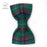 Dark Green Plaid Dog Collar and Leash Set with Bow Tie