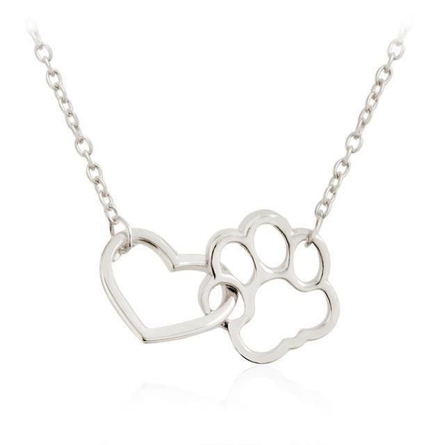 Heart & Paw Print Necklace