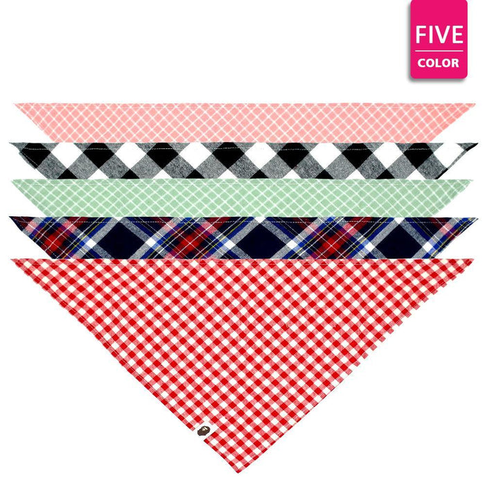 Plaid Dog Bandana Collar