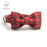 Dog Collar with Bow Tie Christmas Red Plaid
