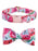 Watermelon pink dog collar and leash set with bow tie