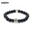 Dog Paw Print Natural Stone Mala Bead Yoga Bracelet