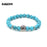 Dog Paw Print Natural Stone Mala Bead Yoga Bracelet