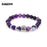 Dog Paw Print Natural Stone Mala Bead Yoga Bracelet
