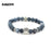 Dog Paw Print Natural Stone Mala Bead Yoga Bracelet