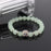 Dog Paw Print Natural Stone Mala Bead Yoga Bracelet