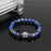 Dog Paw Print Natural Stone Mala Bead Yoga Bracelet